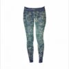 Assorted wholesale leggings including black, blue camo and marble prints.