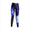 Mock up of leggings customized with sublimated brand prints and colors.