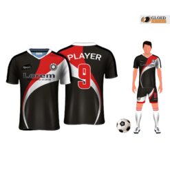 Customizing cheap soccer jerseys by adding team logo.